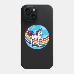 Rainbow Unicorn v12 — Dancing Uniquorn Illustration series Phone Case