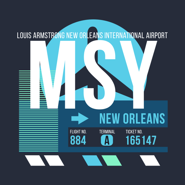 New Orleans (MSY) Airport // Sunset Baggage Tag by Now Boarding