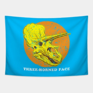 THREE-HORNED FACE Tapestry