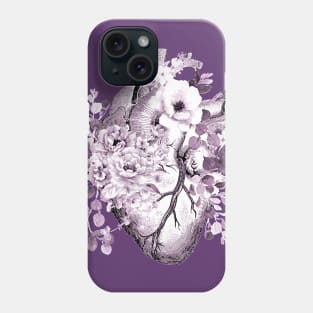 Heart Human Anatomy pink watercolor Phone Case