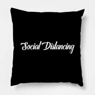 Social Distancing Corona Virus Covid-19 Typography Text Art Pillow