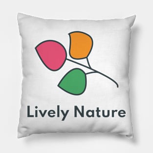 Lively Nature LOGO with Text Pillow