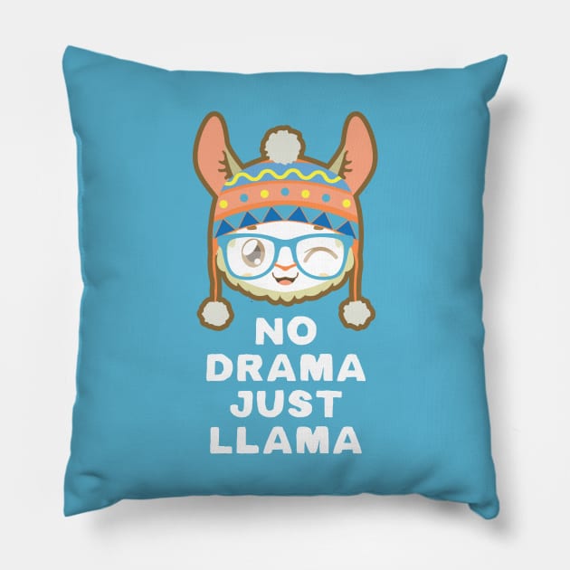 No Drama Llama Pillow by machmigo