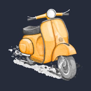 Yellow classic vintage scooter. T-Shirt