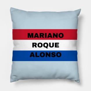 Mariano Roque Alonso City in Paraguay Flag Colors Pillow