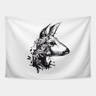 Deer with floral ornament Tapestry