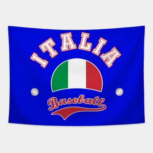 Italy Baseball Team Tapestry