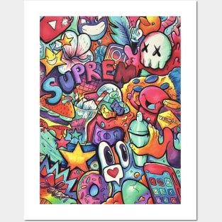 Supreme Box Logo Pop Art Poster, Hypebeast Poster, Street Art Poster