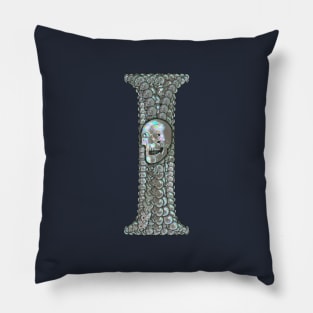 Tahitian Pearl Skull Monogram I Pillow