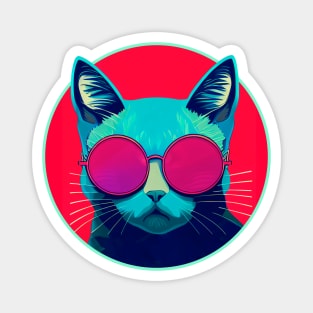 Pop Art Kitten || Vector Art Cat Magnet