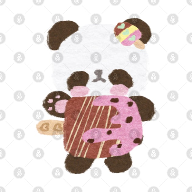 Aisubada-chan the Chocolate Ice Bar Popsicle Panda by katsukin