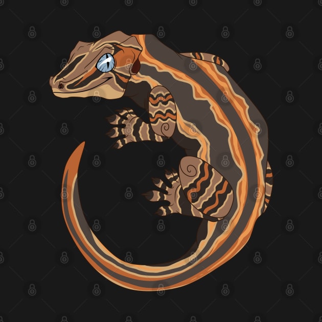 Orange Stripe Gargoyle Gecko by TwilightSaint