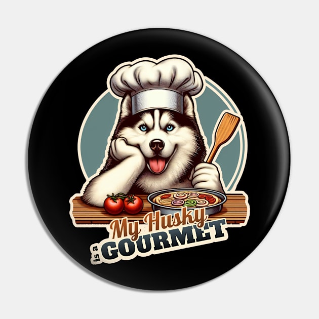 Husky Chef Pin by k9-tee