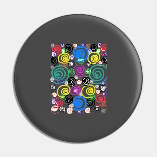 Abstract Spiral Shot - Colorful Mode of Relaxation Pin