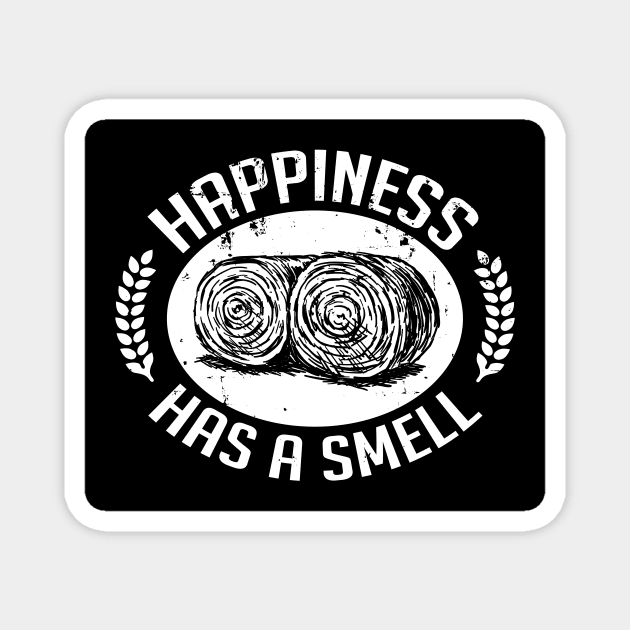 HAPPINESS HAS A SMELL (black) Magnet by nektarinchen