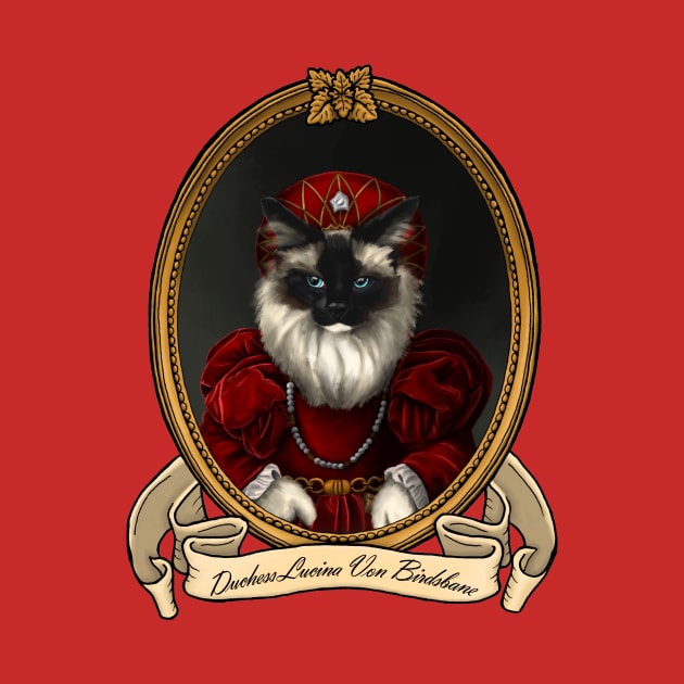 Renaissance Cat - Duchess Lucina Von Birdsbane (A Ragdoll) by JMSArt