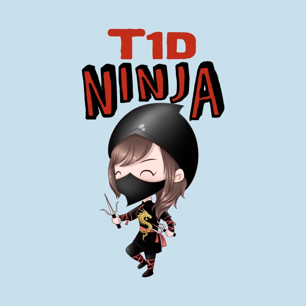 T1D ninja - Diabetes type 1 Ladies by papillon