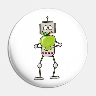 Green Apple bot Pin