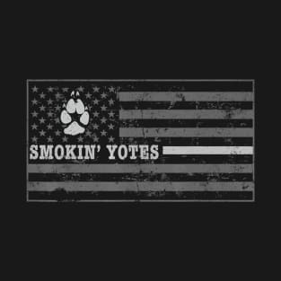 Coyote Hunting Smokin Yotes American Flag Yote Hunting Shirt T-Shirt