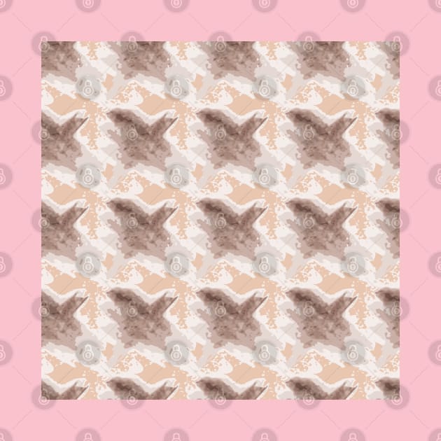 Houndstooth, brown abstract by grafinya