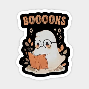 Funny Halloween Cute Ghost Book Reading School Teacher Magnet