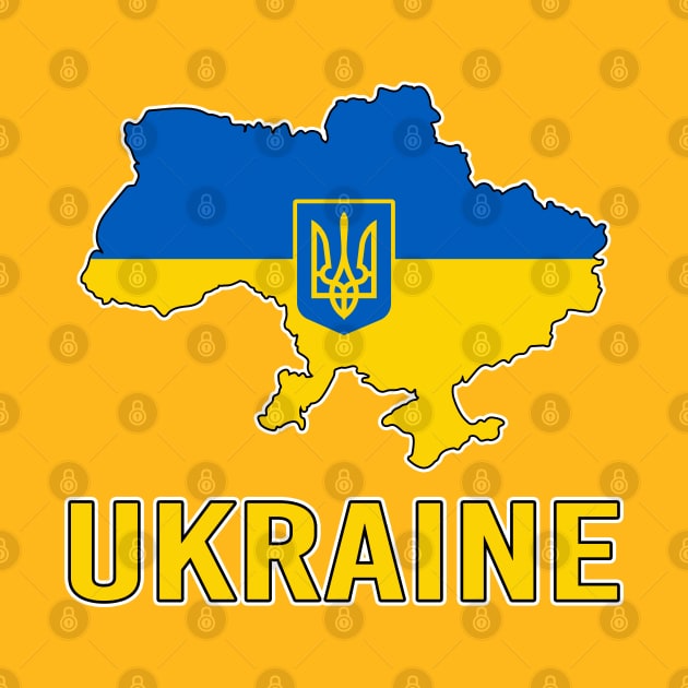 Ukraine Flag Map by Scar