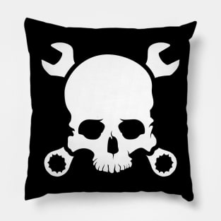 Skull mechanic Pillow