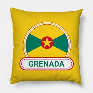 Grenada Country Badge - Grenada Flag Pillow