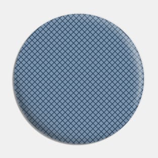 Retro Mustard Blue Modern Pattern Pin