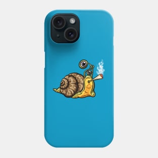 Toking Smoking Weed Snail Cartoon Illustration Phone Case