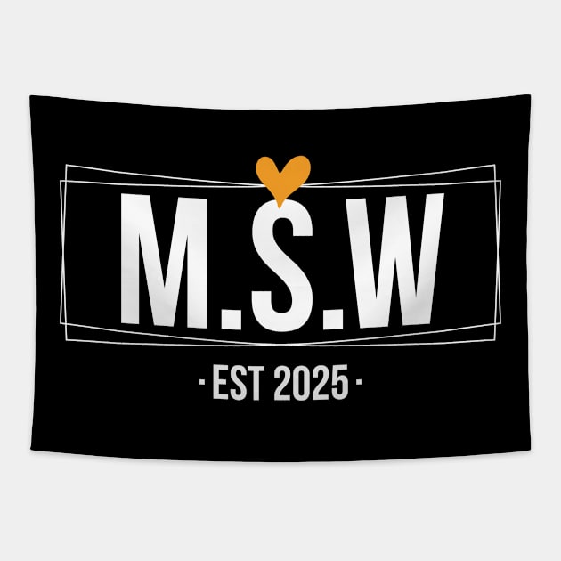 msw est 2025 Tapestry by Pharmacy Tech Gifts