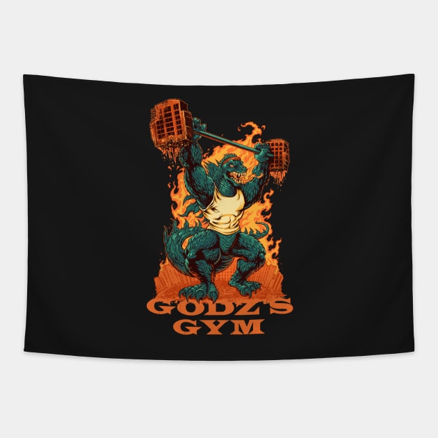 Godz's Gym Tapestry by FlylandDesigns