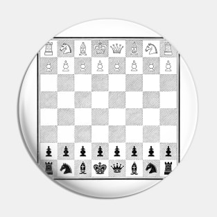 Victorian Chess Board Pin