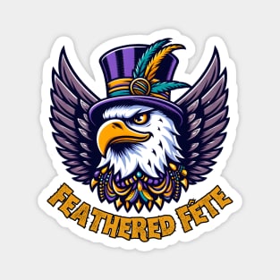 Mardi Gras Eagle Magnet