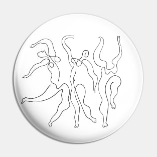 Picasso Line Art - Dancers Pin