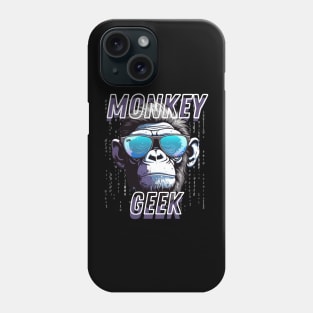 Monkey Geek Funny Gifts for Nerds IT Specialists Phone Case