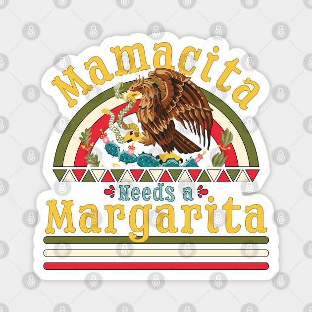 Mamacita Needs A Margarita Funny Cinco De Mayo Magnet by OrangeMonkeyArt