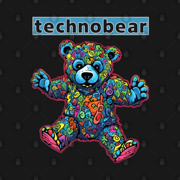 Teddy Bear Cool Techno Dancing Zombie Teddy Bear by FrogandFog