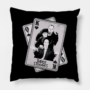 Retro The Three Stooges 80s Style Card Pillow