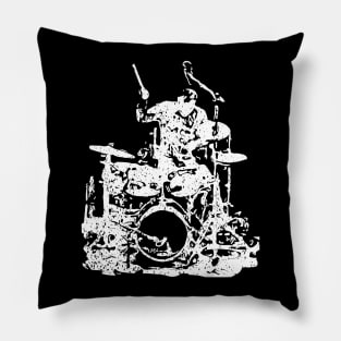 Drummer In Action Pillow