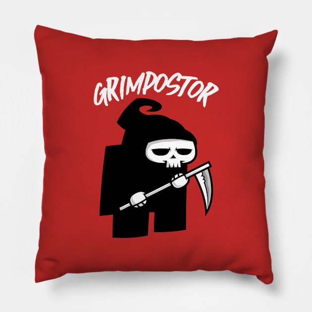 Grimpostor Pillow by krisren28