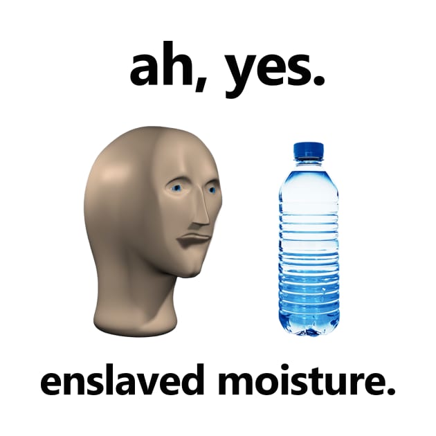 Ah Yes Enslaved Moisture T-shirt, Funny Dank Meme T-shirt, Meme Shirt, Surreal Meme T-shirt, Funny Meme Gift by Hamza Froug