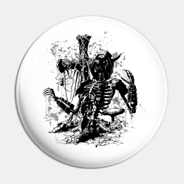 Skeleton Black&White Pin by SimonBreeze