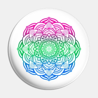 Polysexual Pride Mandala Pin