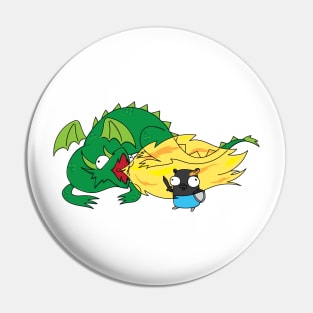 Gopher vs Dragon Pin