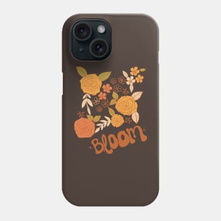 Retro Fall Florals, Retro Autumn Blooms, Trending Retro Flowers Design Phone Case