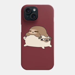 Little Sloth and Pug Phone Case