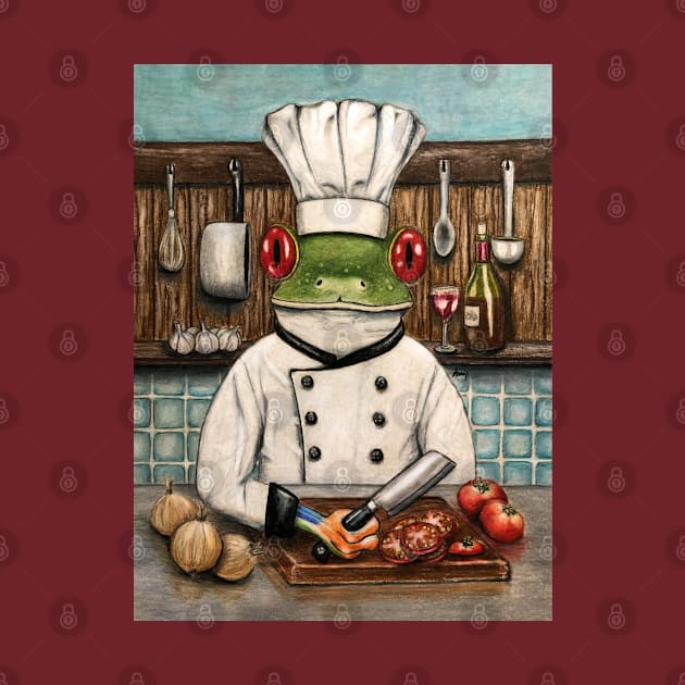 Frog Chef by GardenPartyArt