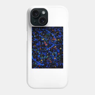 Jackson Pollock blue abstract art, pattern design, Jackson Pollock, Phone Case