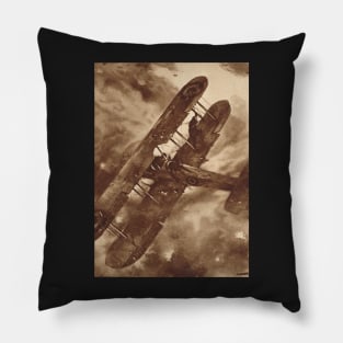 WWI Hero balancing a plane by wing walk Pillow